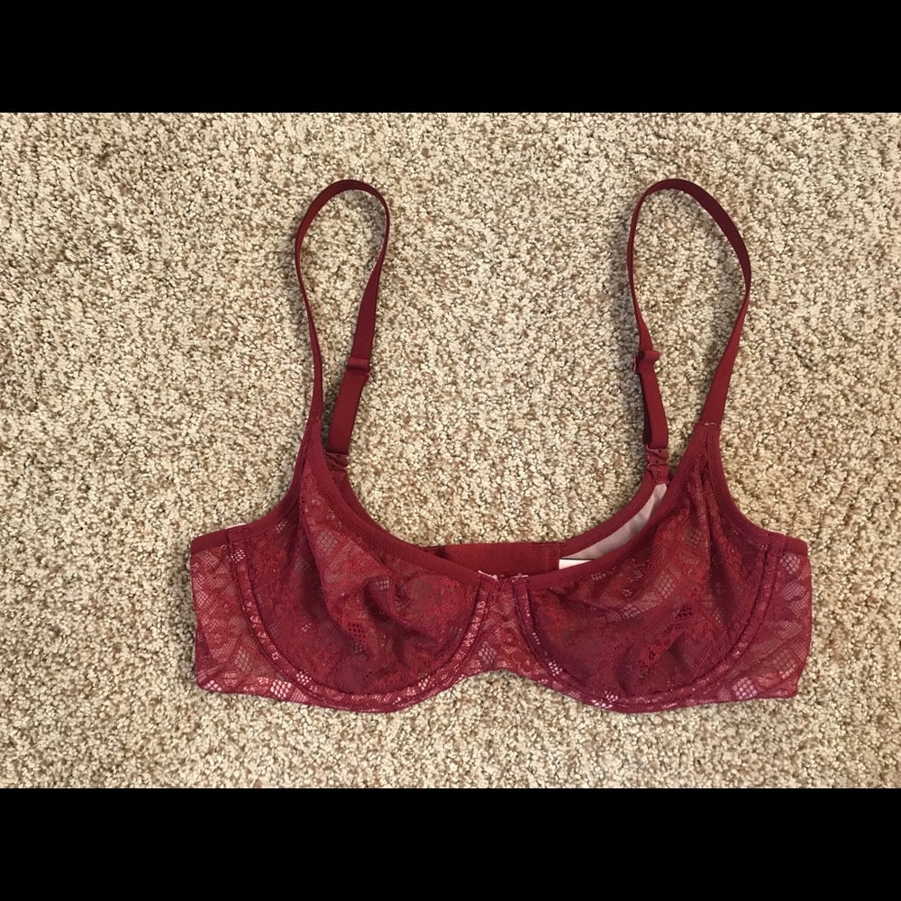 Victoria’s Secret Burgundy Bra 34D! Unlined Demi!